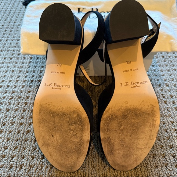 L.K. Bennett Tabitha Black Suede Sandals - Picture 6 of 6